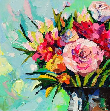 Print of Realism Floral Paintings by Leyla Zhunus