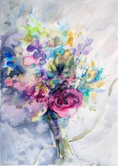 Original Fine Art Floral Paintings by Leyla Zhunus