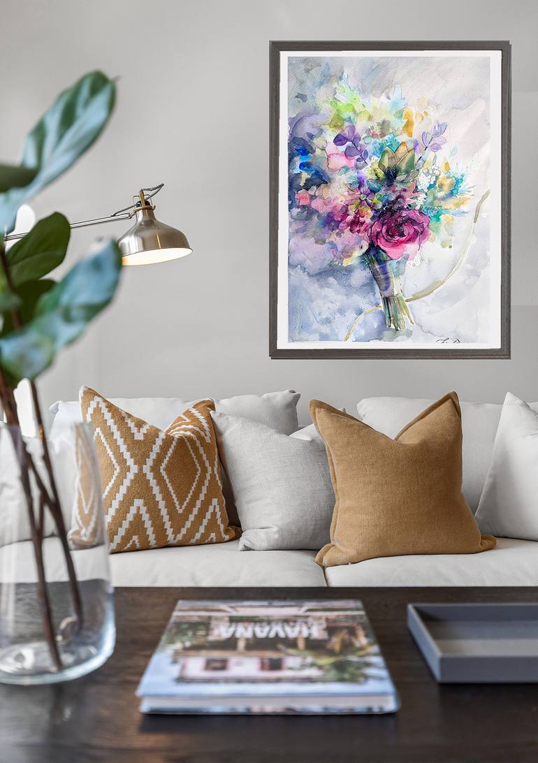 Original Contemporary Floral Painting by Leyla Zhunus