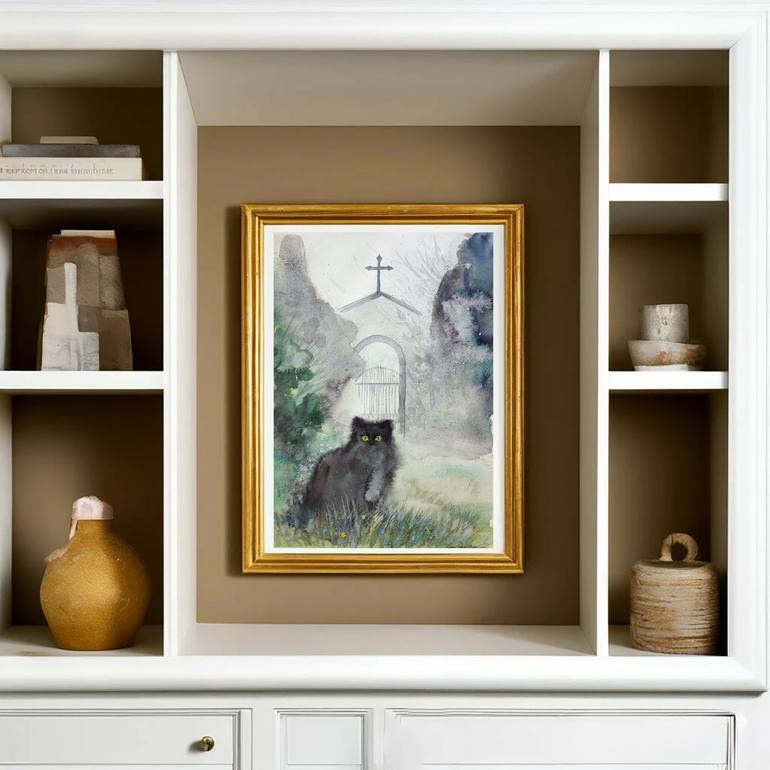 Original Contemporary Cats Painting by Leyla Zhunus