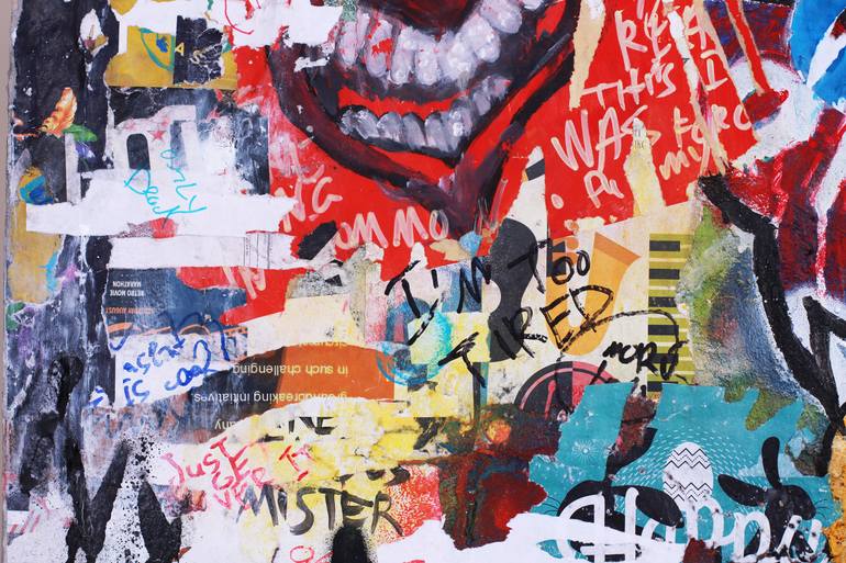 Original Street Art Graffiti Collage by Shlomo Hauser
