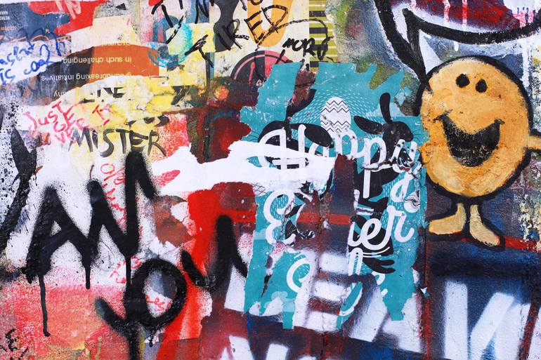 Original Street Art Graffiti Collage by Shlomo Hauser