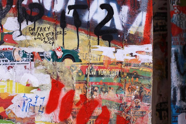 Original Street Art Graffiti Collage by Shlomo Hauser