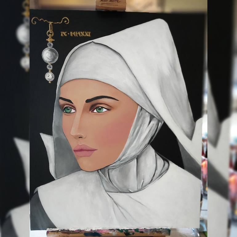 Original Fine Art Portrait Painting by Leandra Thiem