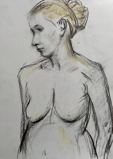 Original Expressionism Women Drawings by Sergej Luzewitsch