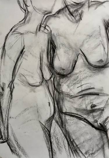 Original Figurative Women Drawings by Sergej Luzewitsch