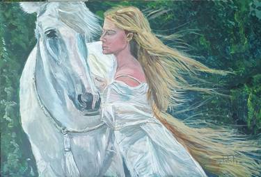 Print of Horse Paintings by Adel Fahmi