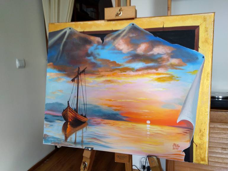 Original Other Boat Painting by Stan Florin