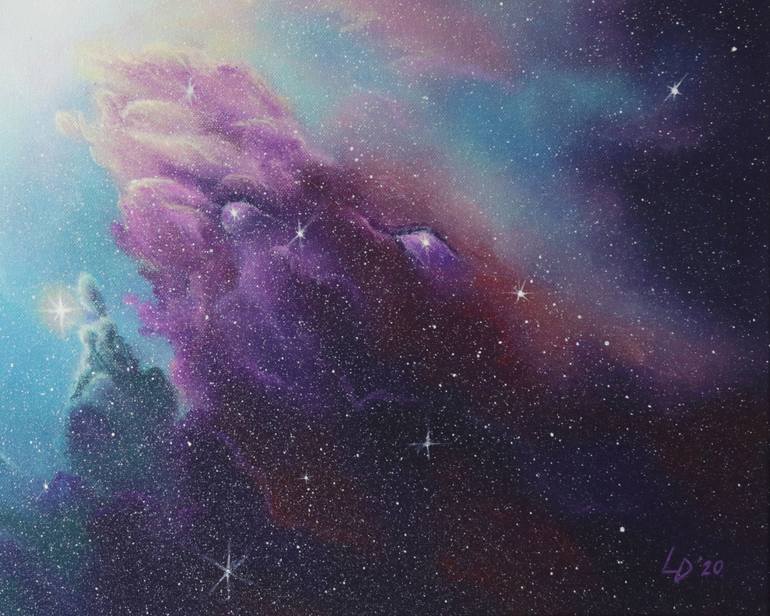 Original Outer Space Painting by Lucy Sodel