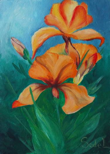 Original Fine Art Floral Paintings by Lucy Sodel