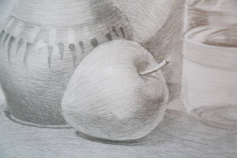 Original Realism Still Life Drawing by Lucy Sodel
