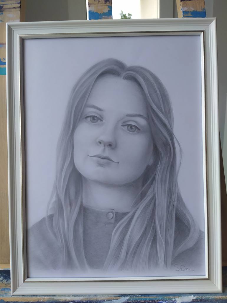 Original Portrait Drawing by Lucy Sodel