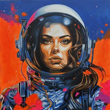 Original Abstract Expressionism Outer Space Paintings by Sabrina Seck