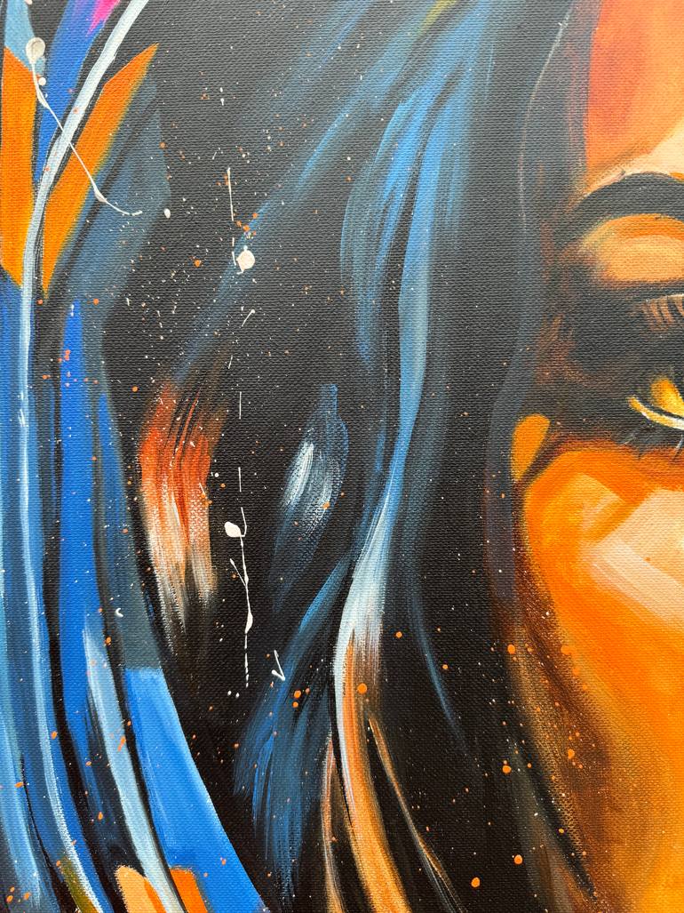 Original Abstract Expressionism Outer Space Painting by Sabrina Seck