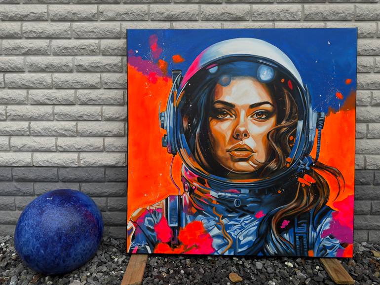Original Abstract Expressionism Outer Space Painting by Sabrina Seck