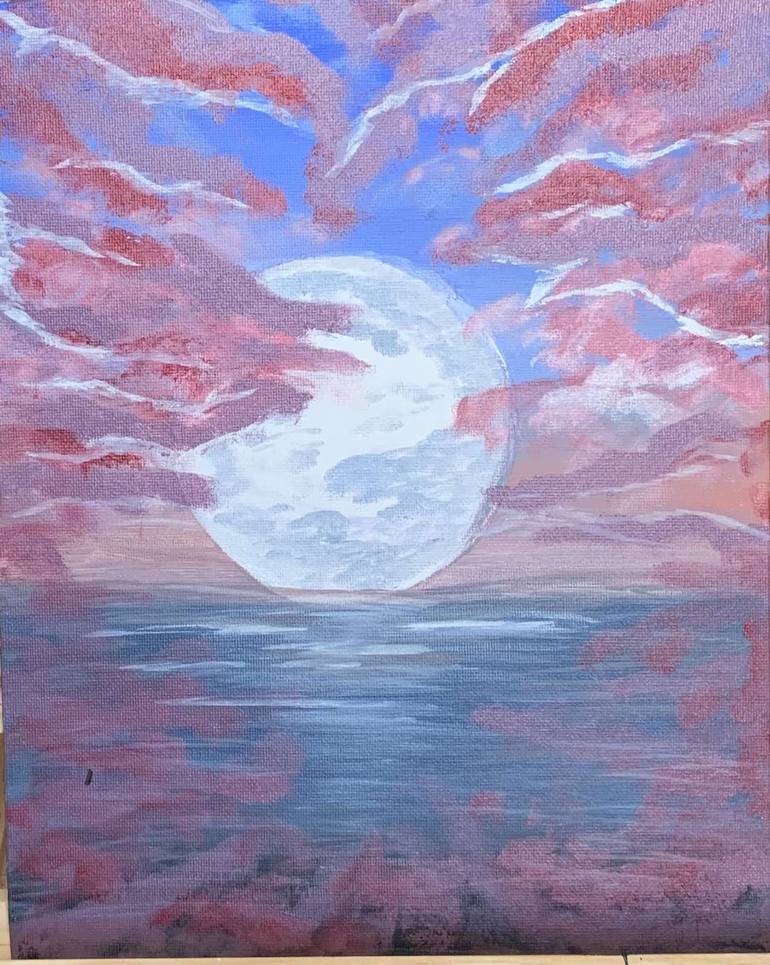 Fullmoon Painting by Paolina Ivanova