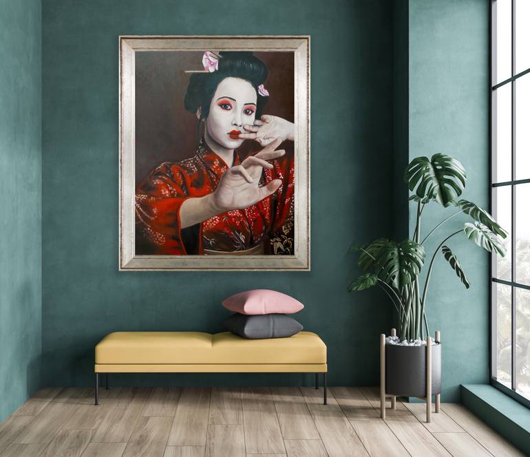 Original Art Nouveau Women Painting by Kinga Sokol