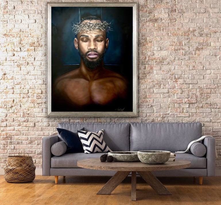 Original Baroque Men Painting by Kinga Sokol