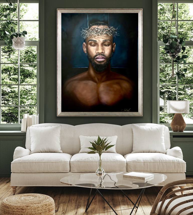 Original Baroque Men Painting by Kinga Sokol