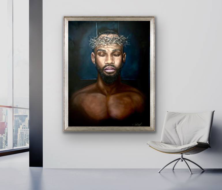 Original Baroque Men Painting by Kinga Sokol