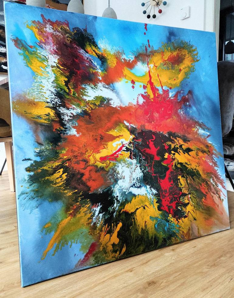 Original Abstract Expressionism Abstract Painting by Felix Guenther