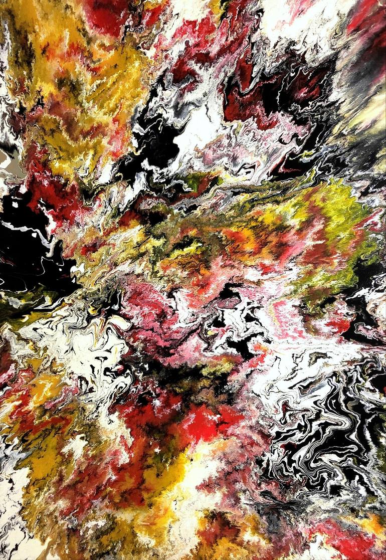 Original Abstract Expressionism Abstract Painting by Felix Guenther
