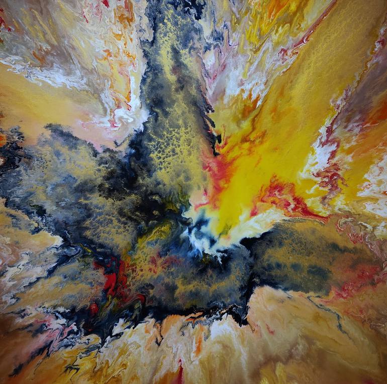 Original Abstract Painting by Felix Guenther | Abstract Art on Canvas | The colors of happiness