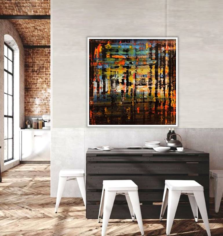 Original Abstract Expressionism Abstract Painting by Felix Guenther