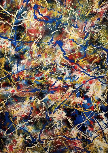 Original Abstract Expressionism Abstract Painting by Felix Guenther