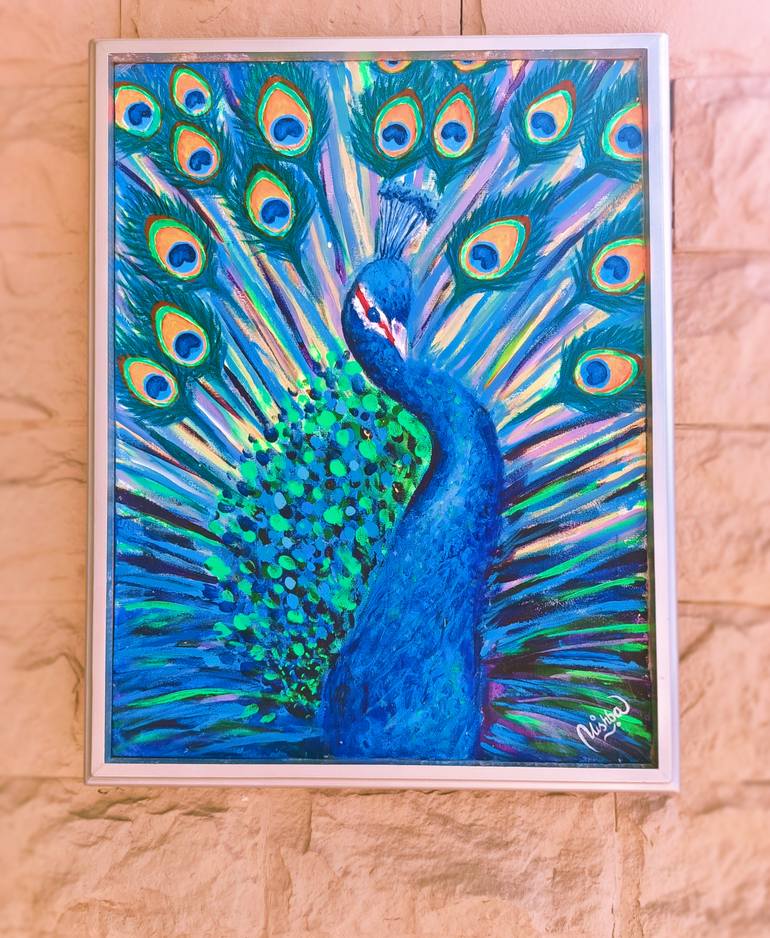 Original Abstract Animal Painting by Alishba Iftikhar
