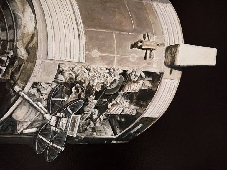 Original Conceptual Science/Technology Painting by Chris Hernandez