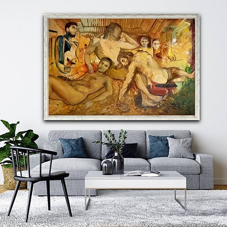 Original Figurative Nude Painting by Cyril Georget