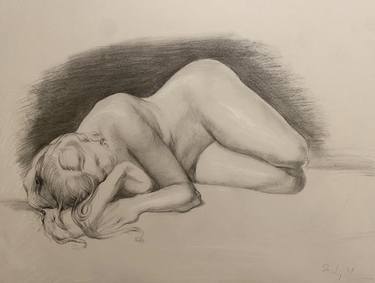 Print of Figurative Nude Drawings by Aisling Guggenheim