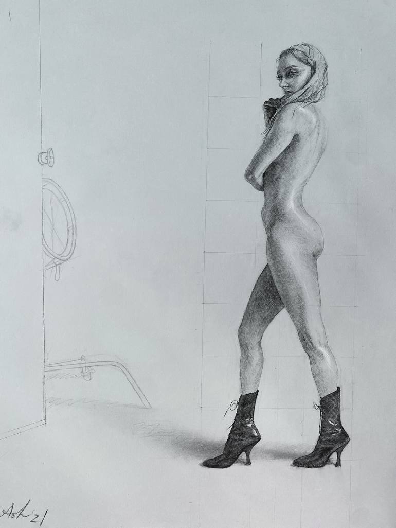 Chloe Sevigny Figure Study Drawing by Aisling Guggenheim | Saatchi Art