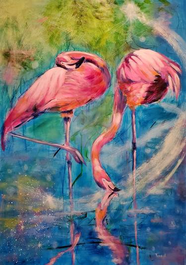 "Two Flamingos" thumb