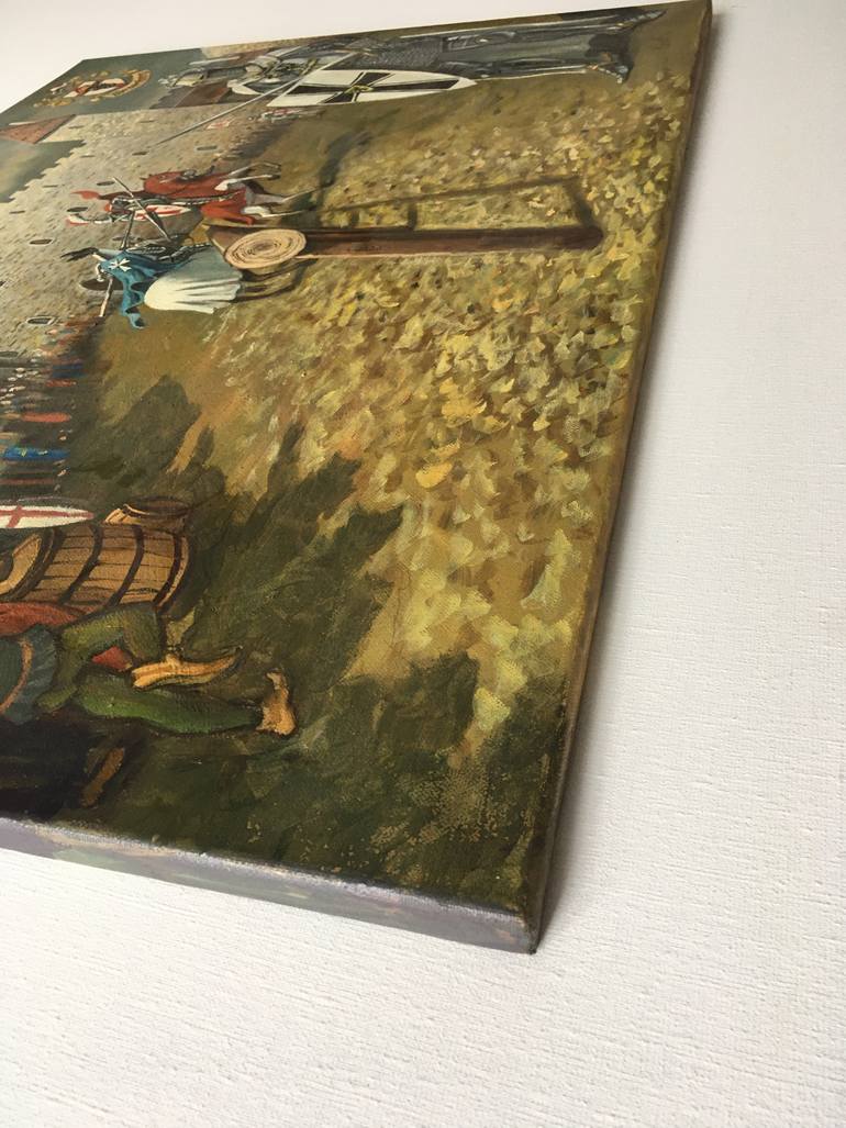 Original Folk People Painting by Eduard Kont