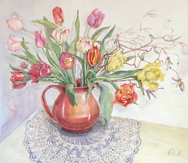 Original Floral Paintings by Gintare Petrauskiene