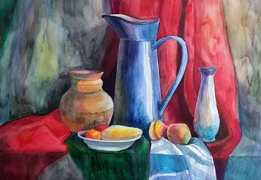 Original Art Deco Food & Drink Painting by Anastasiia Bycheva
