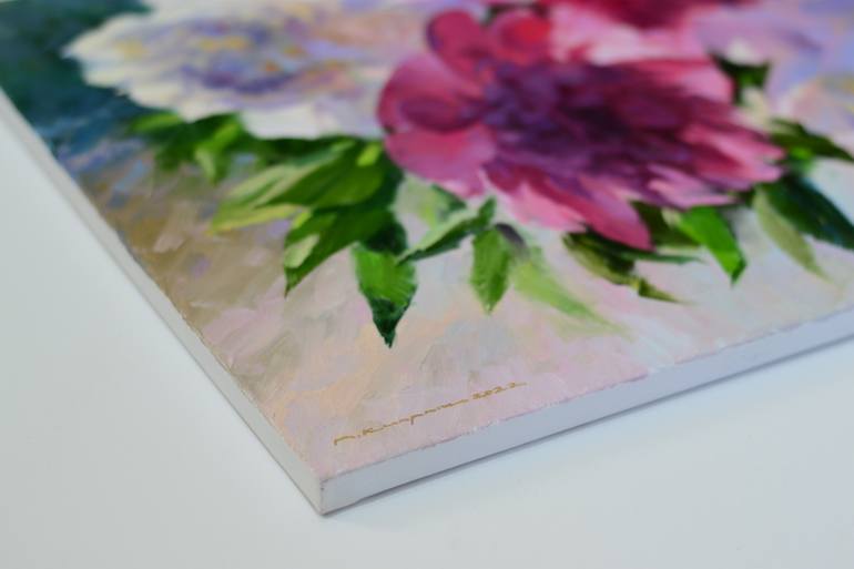 Original Impressionism Floral Painting by Ruslan Kiprych