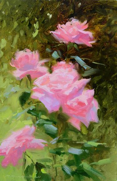 Original Fine Art Floral Paintings by Ruslan Kiprych