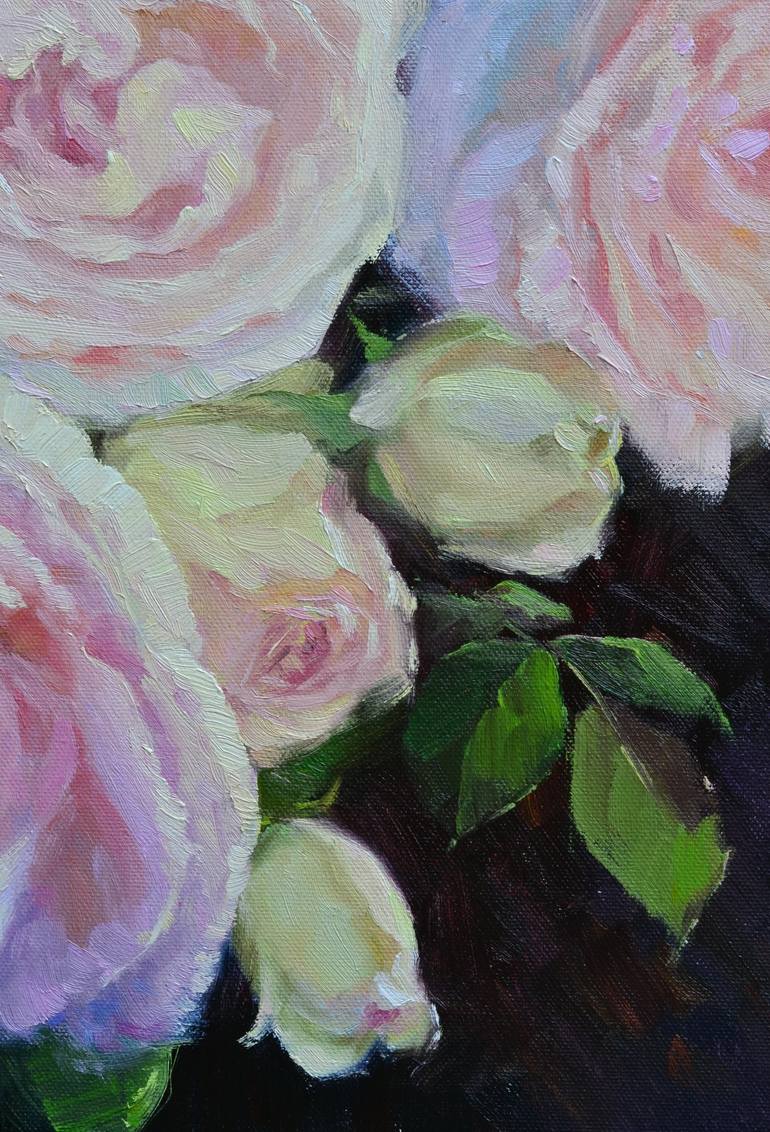 Original Impressionism Floral Painting by Ruslan Kiprych