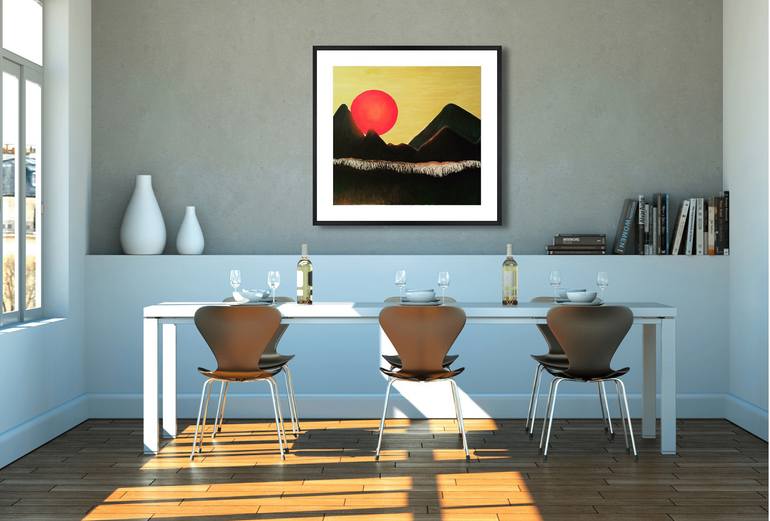 Original Abstract Expressionism Landscape Painting by Priya Gupta