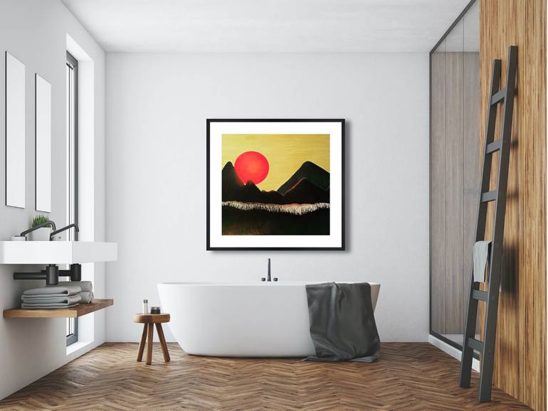 Original Abstract Expressionism Landscape Painting by Priya Gupta