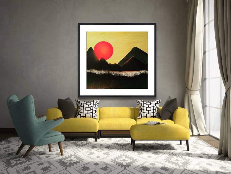 Original Abstract Expressionism Landscape Painting by Priya Gupta