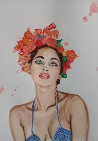 Print of Figurative Floral Paintings by Boni Contreras