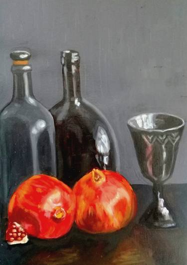 Original Figurative Food & Drink Paintings by Boni Contreras