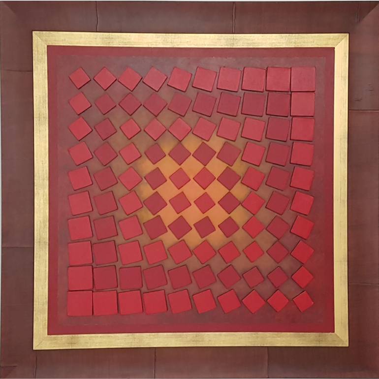 Original Abstract Expressionism Geometric Painting by Chris Tucker