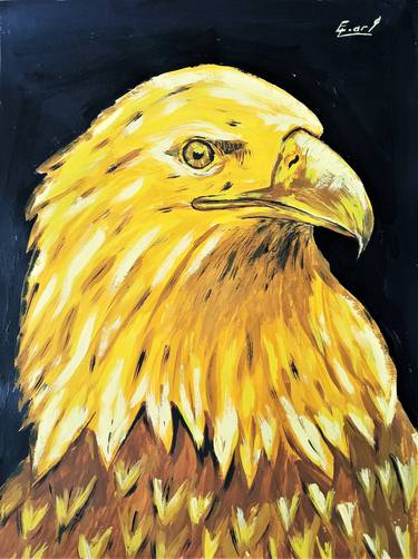 Golden american eagle portrait thumb