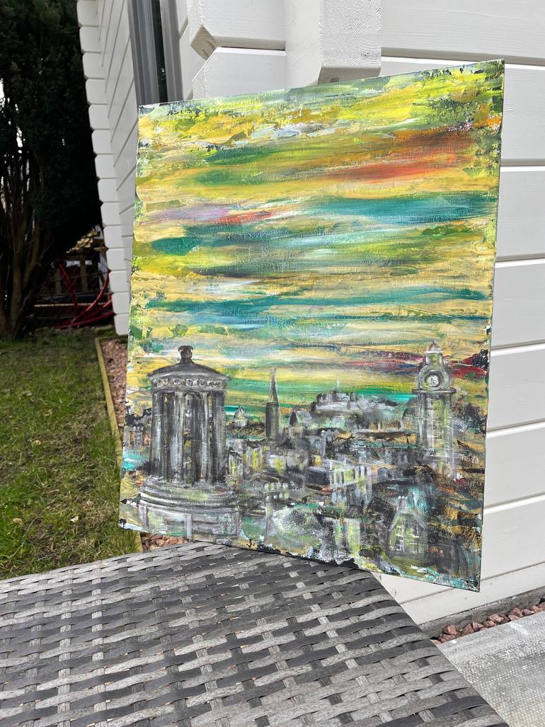 Original Expressionism Outer Space Painting by Catherine Mackie
