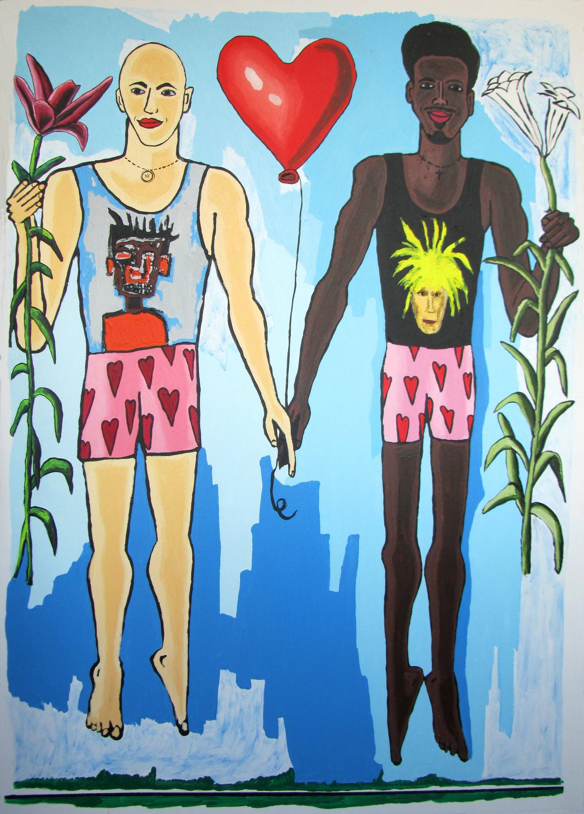 Homosexuality in Art　芸術における同性愛 homosexual art gay couple holding hands queer lgbt paintings by
